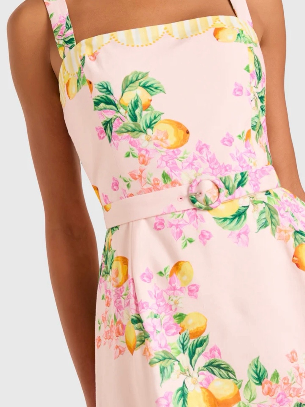 Amanda Uprichard Judie Romper in Lemoncello - Picture 2 of 7
